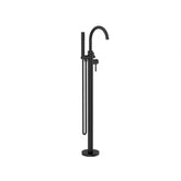 Nero Round Freestanding Bath Filler Mixer - Matte Black
